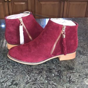Wine colored booties